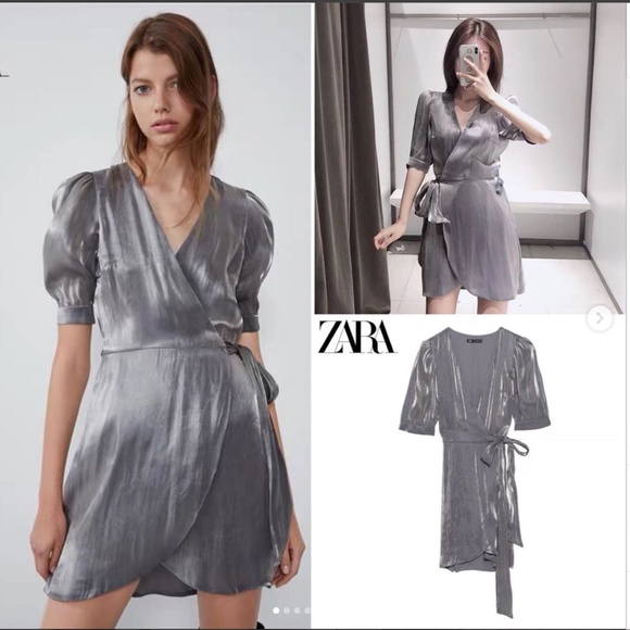 ⬅️ Zara Metallic Effect Dress NWT ➡️ - Picture 1 of 9